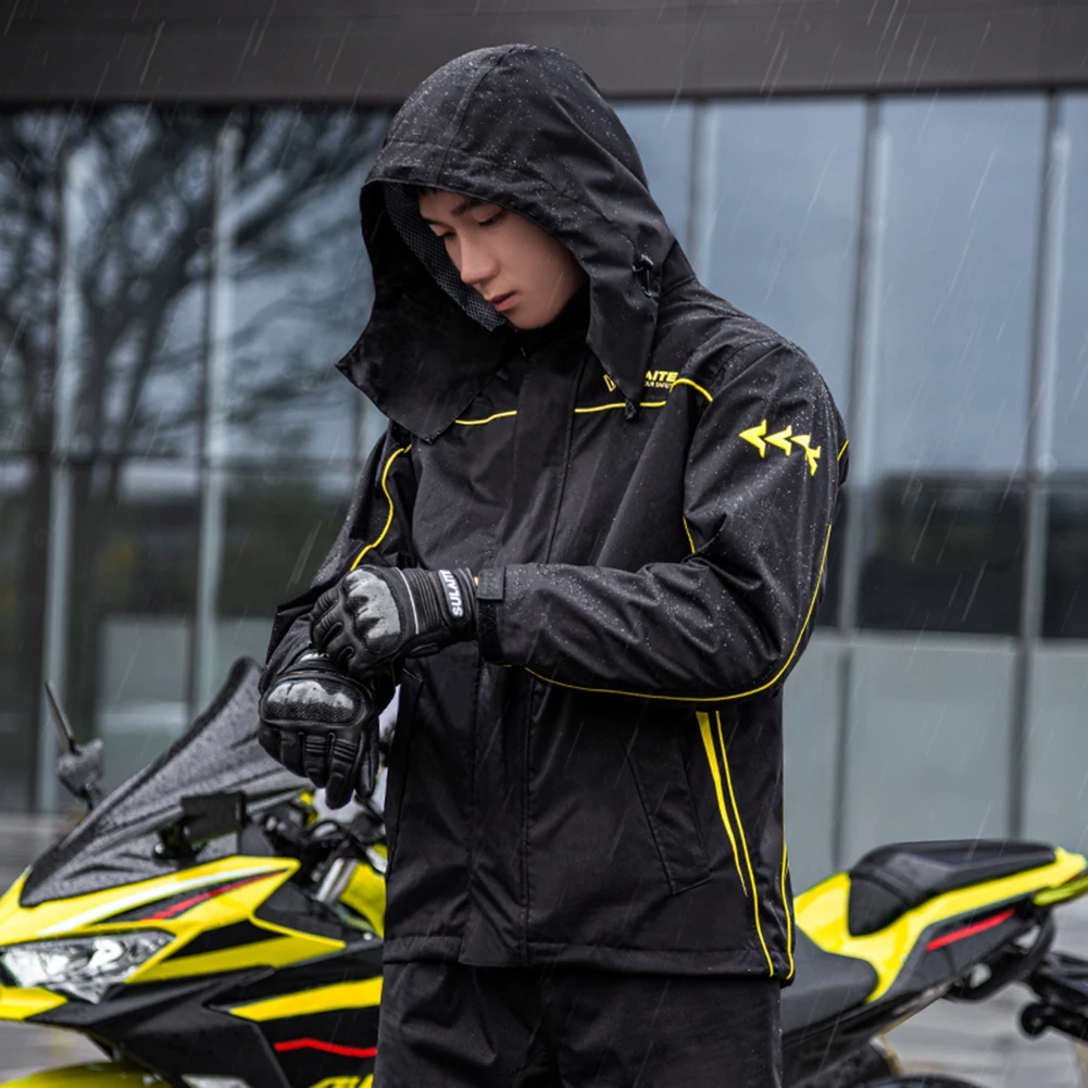 Traje Impermeable De Moto SULAITE Rain Coat Traje de lluvia transpirable  para montar en motocicleta para ciclismo (L)