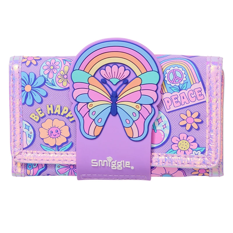 thumbnail image 1 of Mochila de estudio para niños Smiggle de Australia, auténtica, nueva, con diseño de mariposa, para la escuela, para el almuerzo, para lápices, regalo, 1 of 5