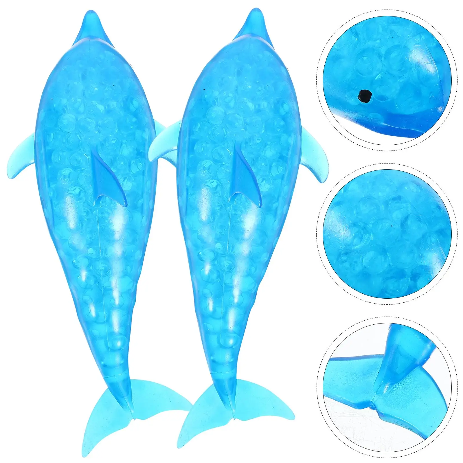 2pcs Sensory Dolphin Toys Release Stress Pinch Decompression Anxiety Relief Fidget Balls Toys Funny Squeeze Playthings Heal Mood - Bilde 3