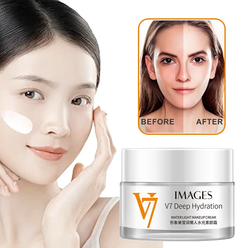 Natural Lazy Makeup Cream Concealer Moisturizing Face Cream Nourishing Anti-Aging Whitening Brightening Firming Skin Care 50g whitening essence cream moisturizing skin brightening nicotinamide facial lazy concealer face cream