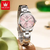 OLEVS 3668 Women Watch Luxury Original Waterproof Stainless Steel Quartz Watch Roman Automatic Date Women Watch Reloj Para Mujer