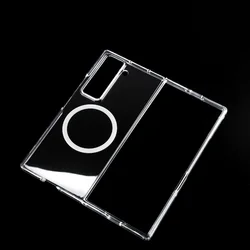 Transparent Acrylic Magnetic Phone Case with Camera Protection for Samsung Galaxy Z Fold Series (Transparent)