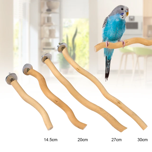 Juguete De Madera Para Periquitos Y Loros - 8 Piezas Naturales Con Columpio Y Campanas, Ideal Para Que Tus Pájaros Se Diviertan Y Muerdan