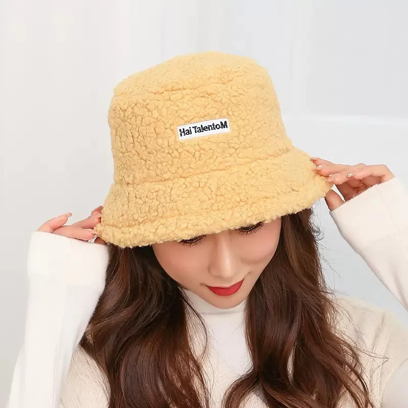 Fashion Women Warm Bucket Hats Lady Autumn Winter Outdoor Panama Fisherman Cap Hat For Women