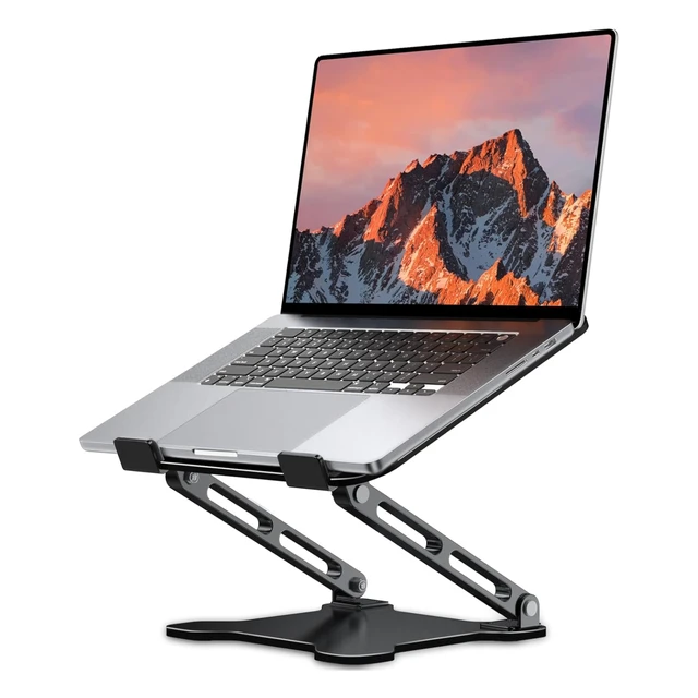 Soporte plegable de aluminio para laptop y tablet hasta 17"