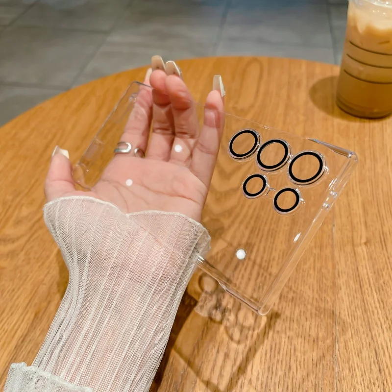 Luxury Slim Transparent Plating Frameless Phone Case with Camera Lens Protection