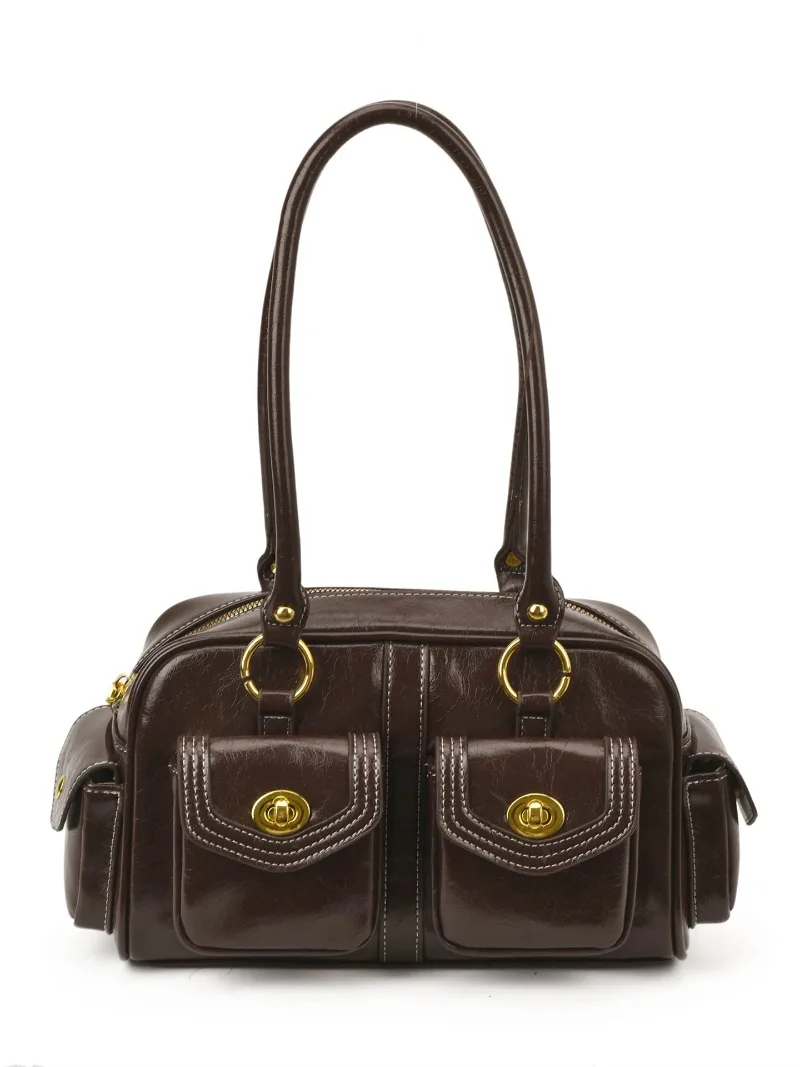 Women Shoulder Bag 2025 New Pillow Tote Bag High Quality Casual Multiple Pockets Handheld Handbag Ladies