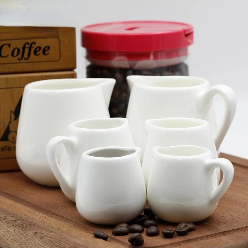50/100/220ML Mini Ceramic Milk Jug Espresso Coffee Cream Jugs