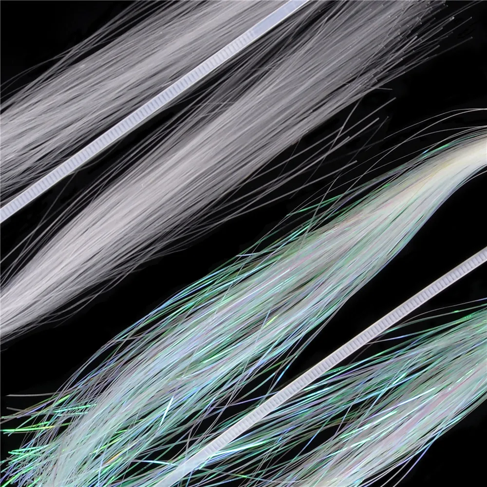 10 Packungen Fliegenbindematerial, glänzende Kristall-Blitzlinie, 10 Farben, holografische Flashabou Tinsels-Linie, Fliegen, Werkzeug zur Herstellung von Angelködern – Detail 3