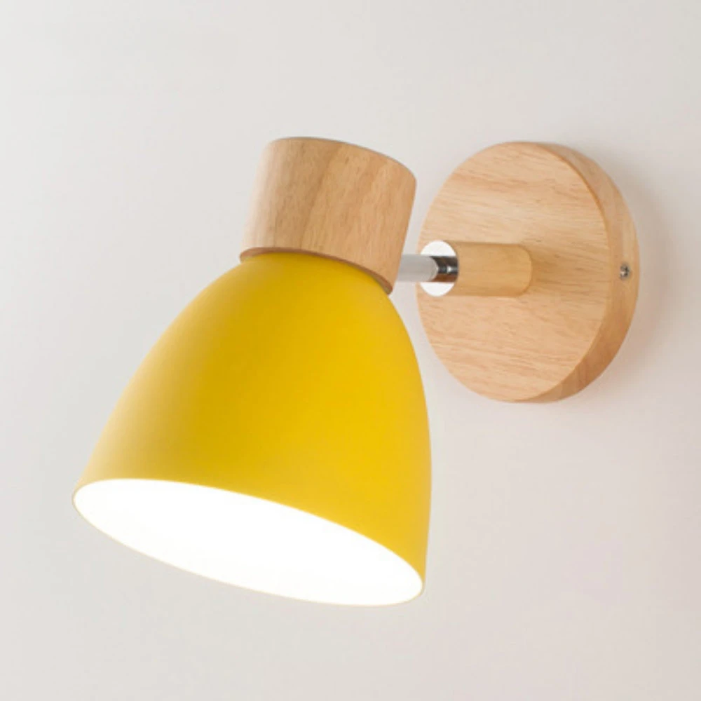 LED Wall Lamp Wall Light Macaroon 6 Color Steering Head E27 85-285V Nordic Wall Lights Bedside Wall Sconce Modern Light for Bedroom Nordic