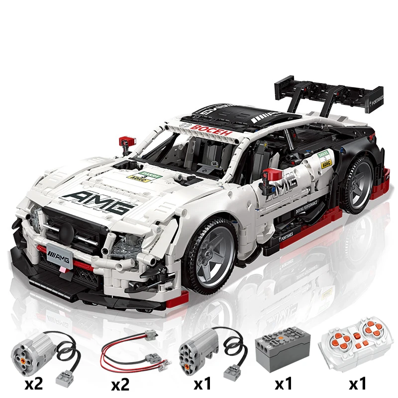 

2023 New 2489pcs AMG C63 DTM Racing Car Brick MOC Technical City Sports Car Building Blocks Model Toys for Children Gift Set