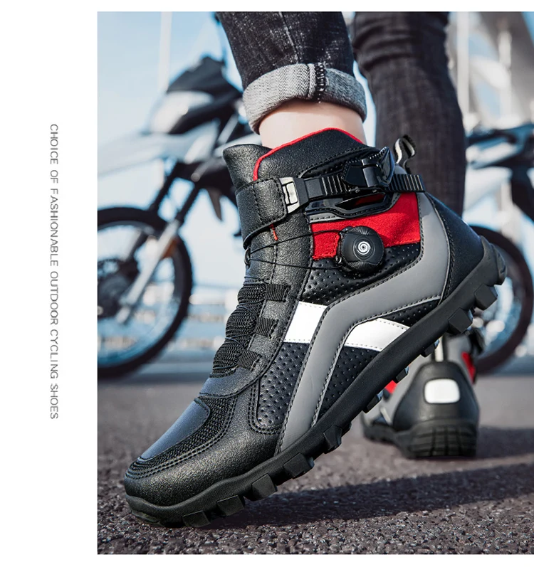 Riding boots, motorcycle mesh breathable off-road men's and women's leather rally boots, waterproof motorcycle equipment, summer