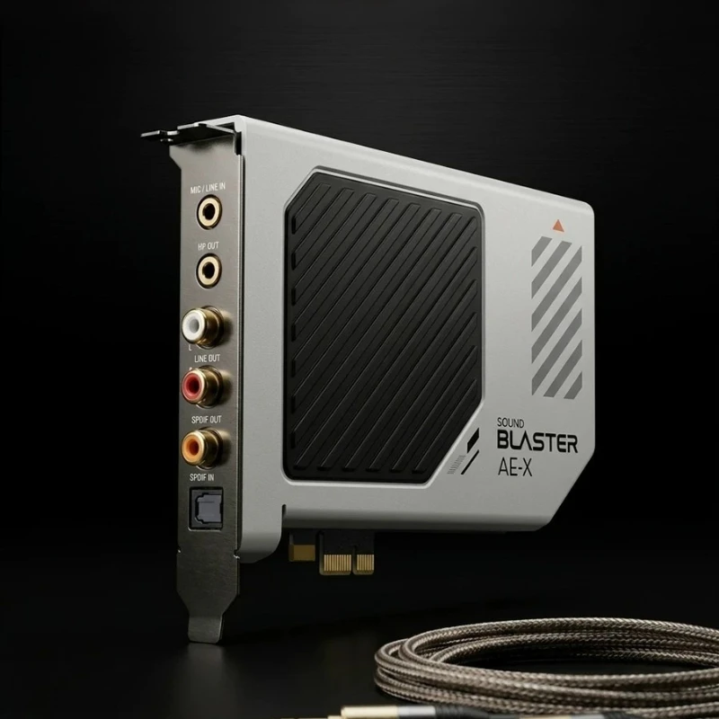 크리에이티브 AE X 사운드 카드 32비트 384KHZ 컴퓨터 전용 독립 PCIe 게임용 HiFi 전문 DAC 헤드폰 앰프