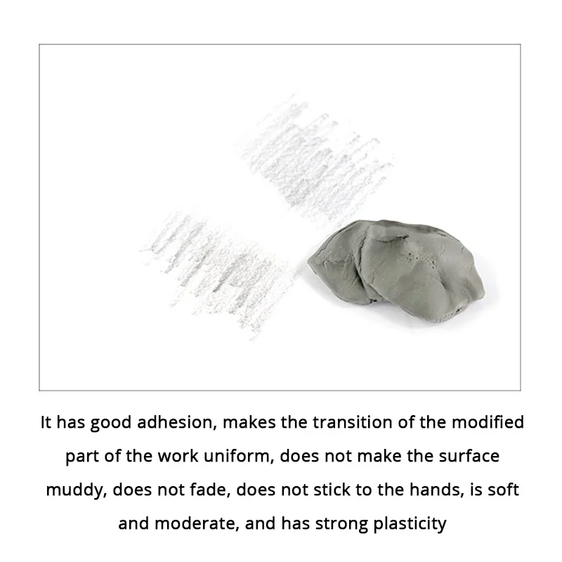 Plasticity Rubber Eraser Wipe Highlight Kneaded Art Pianting Design Sketch Drawing Plasticine Stationery 1Pcs