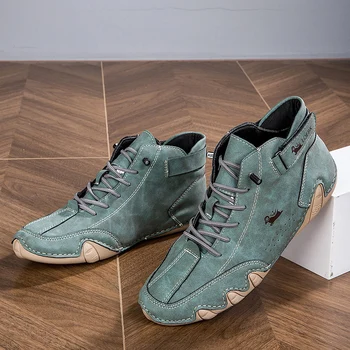 أحذية ركوب الدراجات للرجال بتصميم ريترو، عصرية ومتعددة الاستخدامات ومريحة ومسامية وغير قابلة للانزلاق، أحذية مسطحة للمشي في الحديقة في الهواء الطلق 6