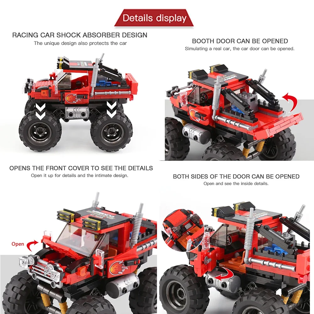 DIY Car Truck Building Block Set Toys Self Assembly Model Creative Desktop Decor Jeep Bricks Toy for kids Educational - 3