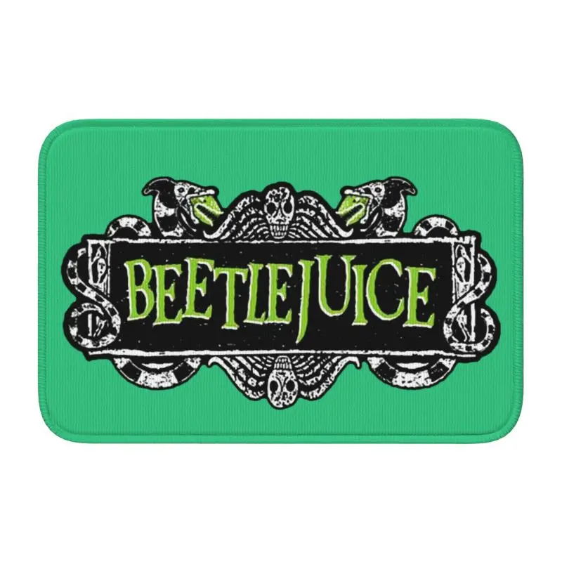 thumbnail image 1 of Felpudo de entrada personalizado con la película de terror Beetlejuices de Tim Burton, antideslizante, absorbente, para entrada, 1 of 5
