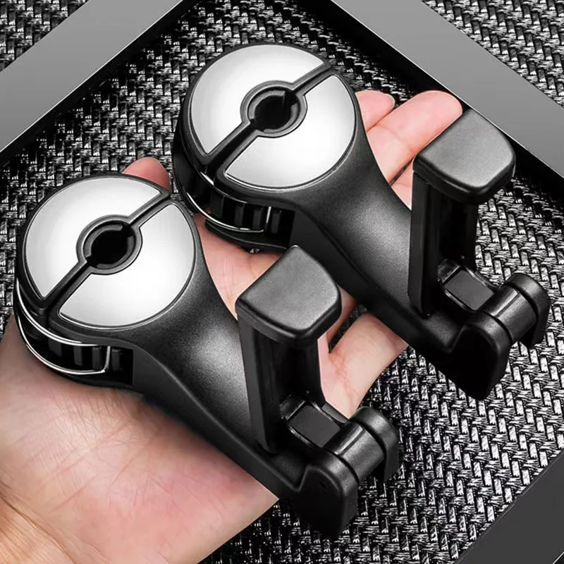 

1Pc 2 In 1 Car Headrest Hook Phone Car Holder Car Hanger Portable Seat Back Hanger Storage Hook Phone Holder Auto Fastener Clip