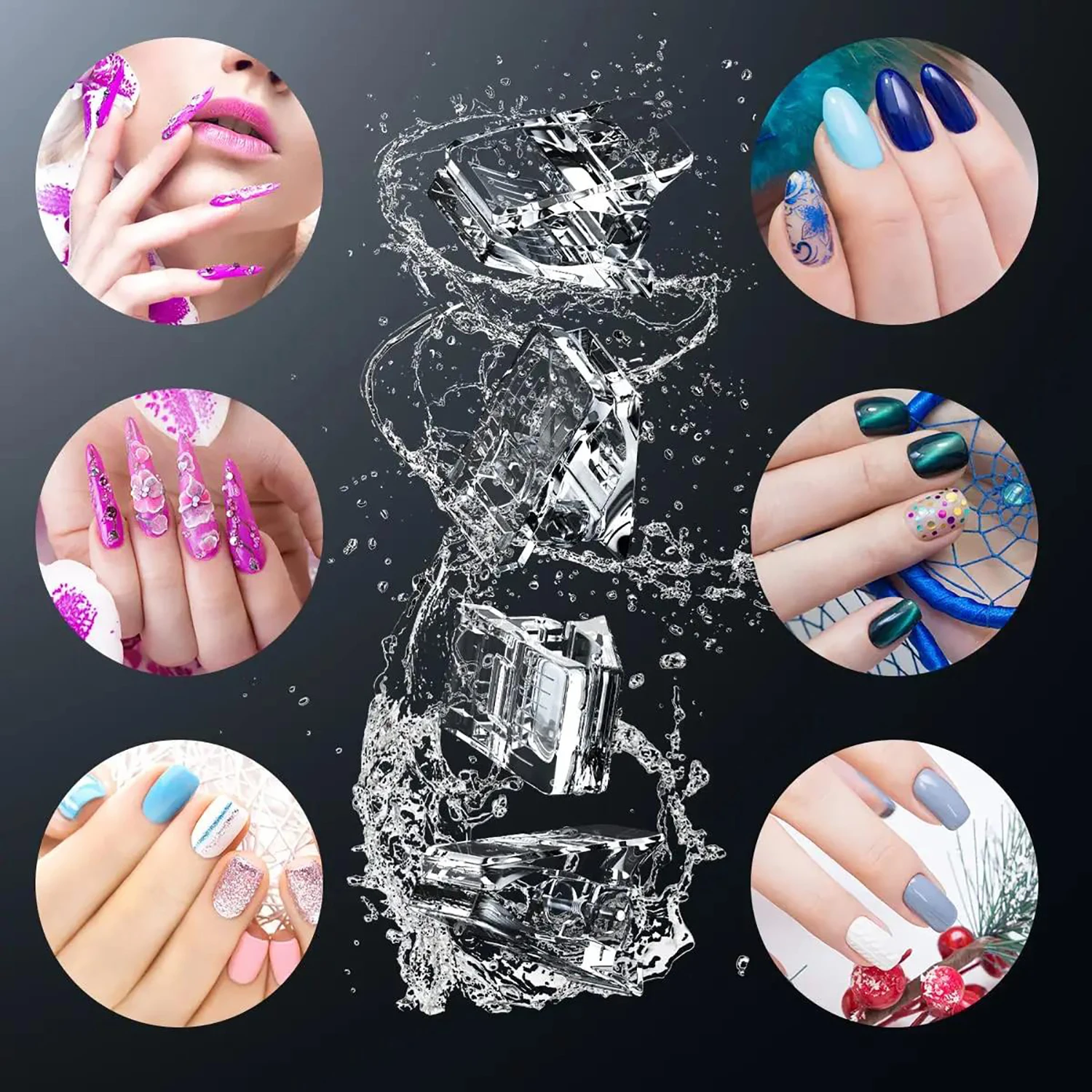 Pinzas acrílicas para uñas de Gel transparente, 10 piezas, Clip para puntas de uñas de construcción rápida, herramienta de manicura UV para extensión de uñas, soporte para moldes