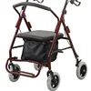 Aluminum Alloy Elderly Shopping Handcart, Push-and-Sit Capability, Four-Wheel Foldable Cart, Seating Mobility Walker 5