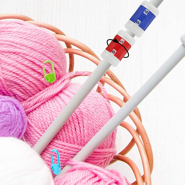 24pcs Knitting Stitch Holders Set - 6 Sizes Aluminum Cable Needle Holders For Crochet & Sewing