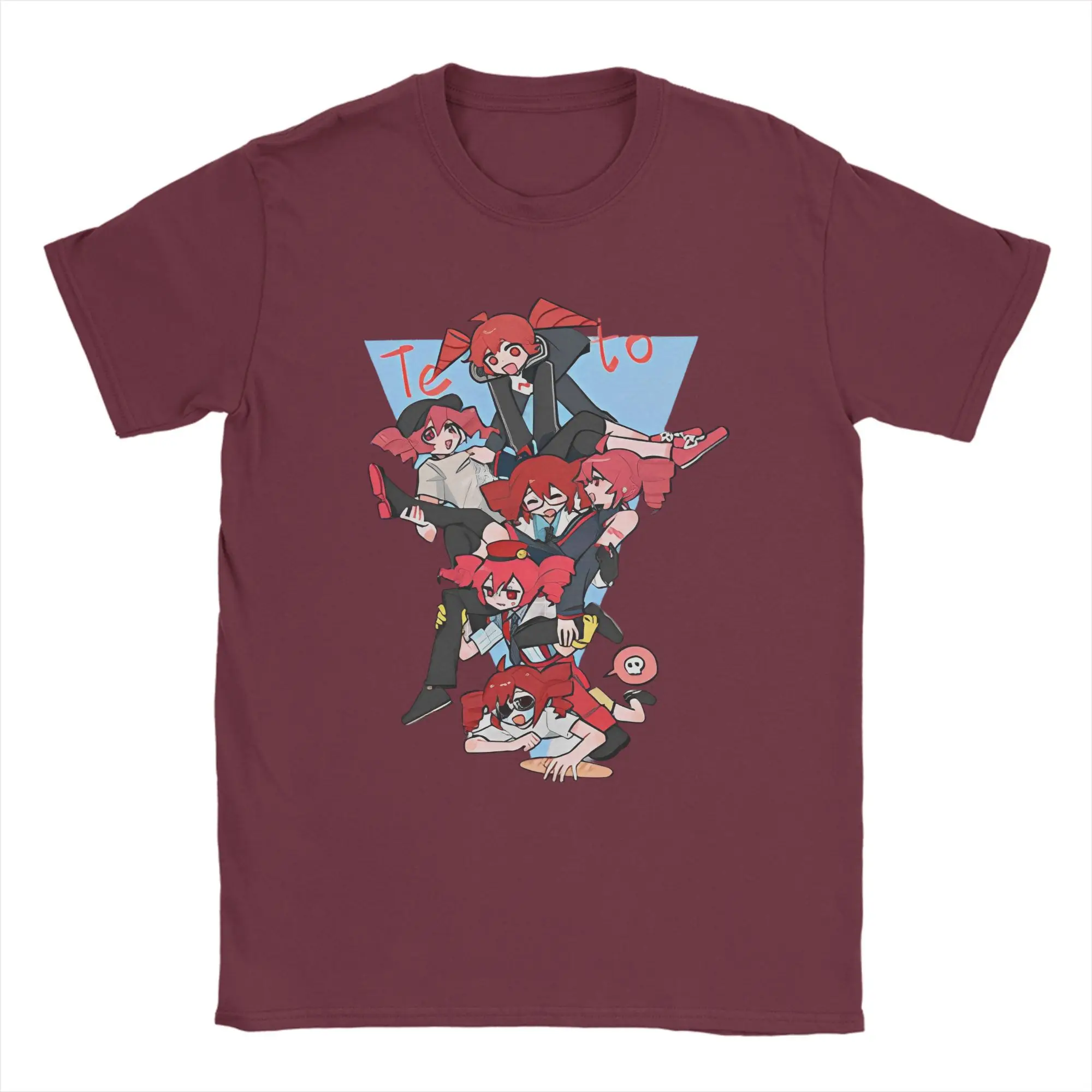 Kasane Teto Anime Oversized Cotton Crewneck T-Shirt - Hipster Streetwear Short Sleeve Beach Top