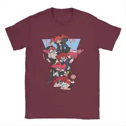 Kasane Teto Anime Oversized Cotton Crewneck T - Shirt - Hipster Streetwear Short Sleeve Beach Top - XXXL (Burgundy)