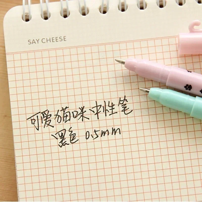 1 Pcs Random Color Cute Multicolor Animal Lovely Cat Kitty Ball Point Pen Stationary Kids Students Cute Pens Kids