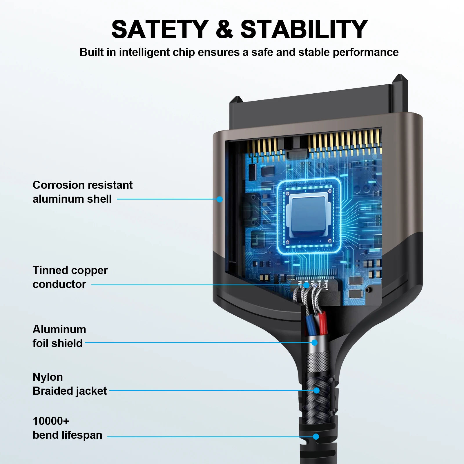 USB 3.0/Type C To SATA Cable Adapter Up to 6 Gbps for 2.5 Inch External HDD SSD Hard Drive SATA 3 22 Pin Adapter SATA Cables