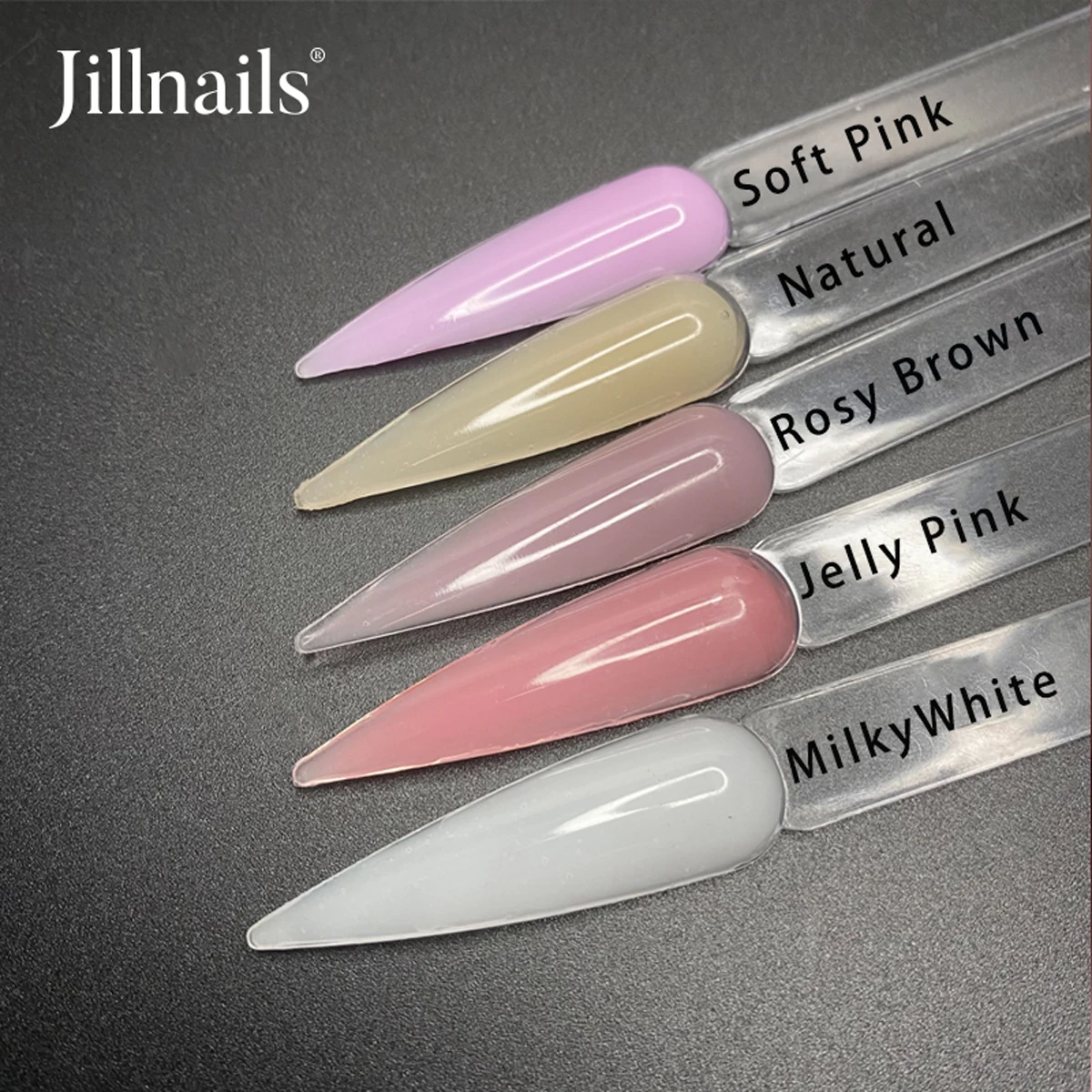 Jillnails Self Leveling Builder Hard Gel for Nails Extension 50g Medium Natural Clear Milky Pink French White Nail 4