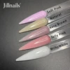 Jillnails Self Leveling Builder Hard Gel for Nails Extension 50g Medium Natural Clear Milky Pink French White Nail 4