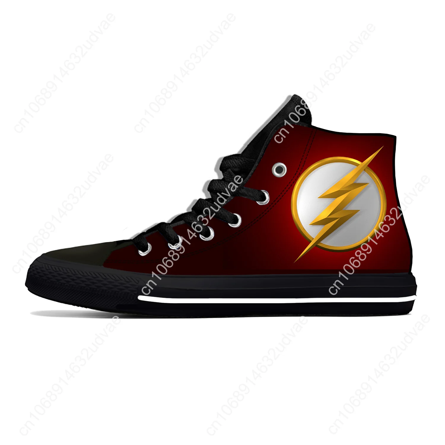 Anime Cartoon Flash Symbol Logo Superhero Funny Casual Cloth Shoes High Top Lightweight Breathable 3D Print Men Women Sneakers 4