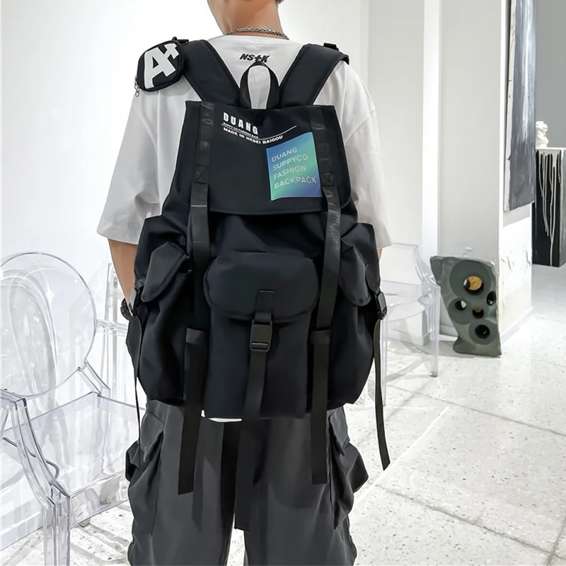 Large Street Skate Backpack Outdoor Men Women Fashion Laptop Bag Fitness Gym Workout Rucksack Students High School Bookbag