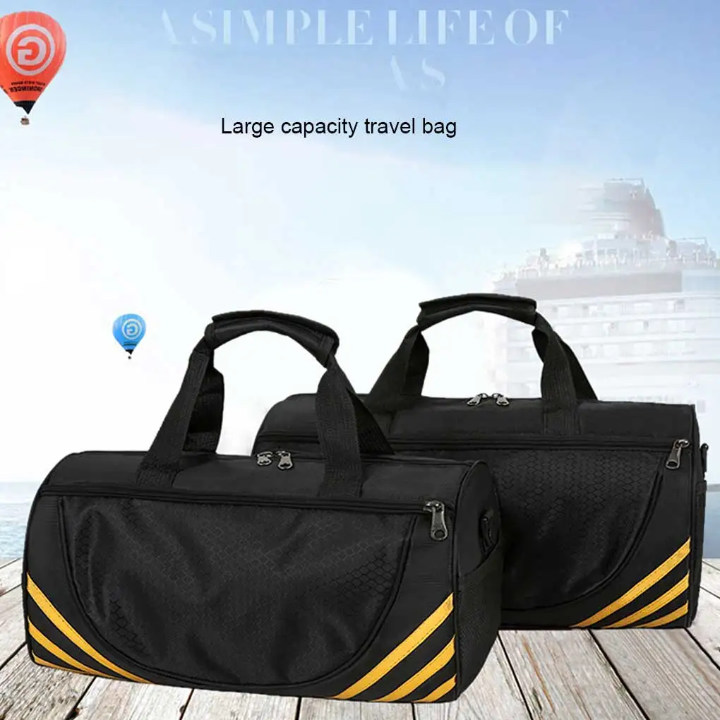 

Gym Bags Backpack Compartment Fitness Zipper Bag with Handle Gold Small