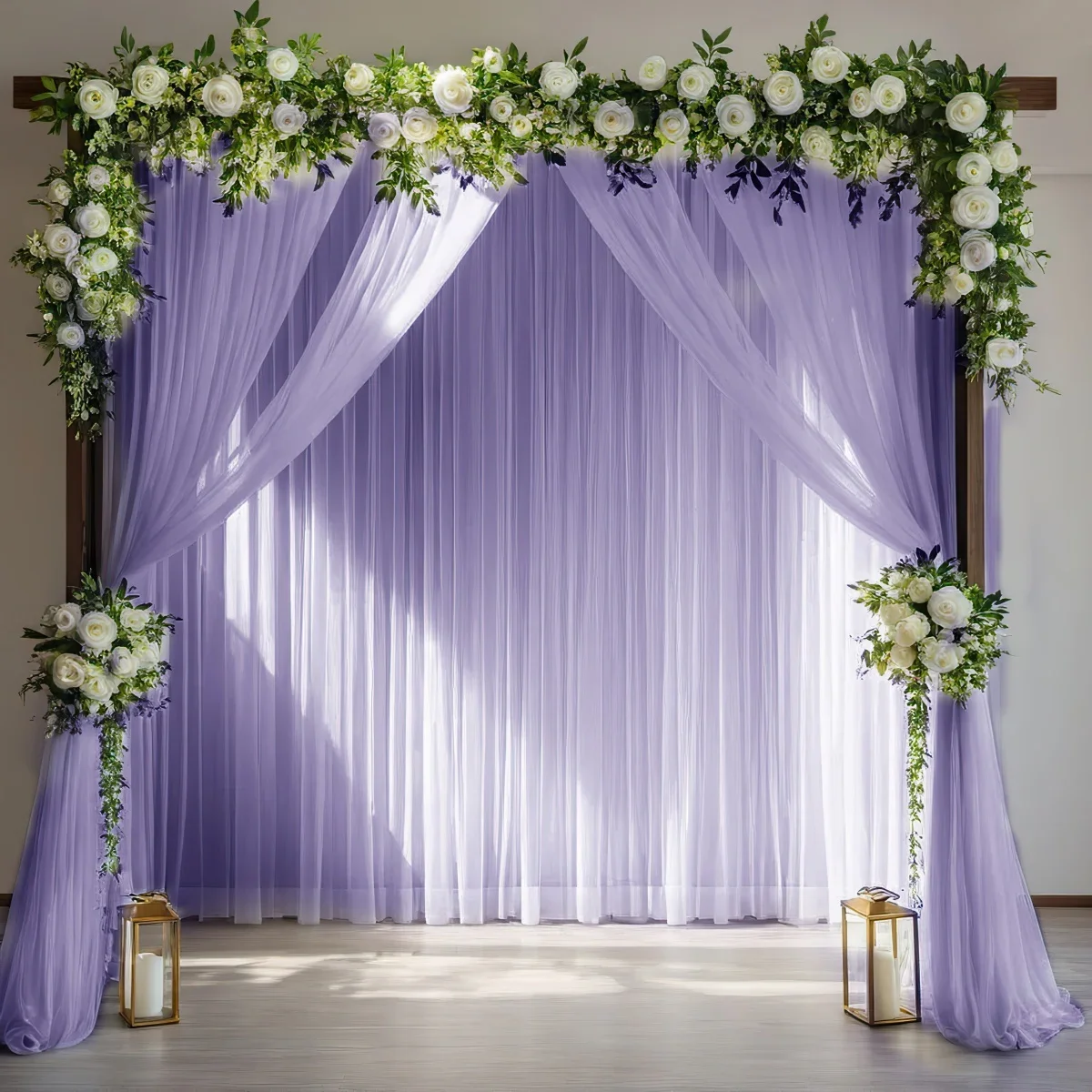 Noble and elegant wedding decoration curtains(150x300cm) hexagonal background