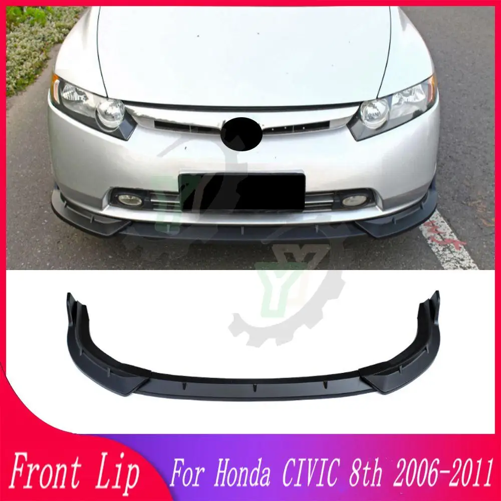 

Car Front Bumper Lip Spoiler Splitter Diffuser Detachable Body Kit Cover Guard For Honda CIVIC 8th 2006 2007 2008 2009 2010 2011
