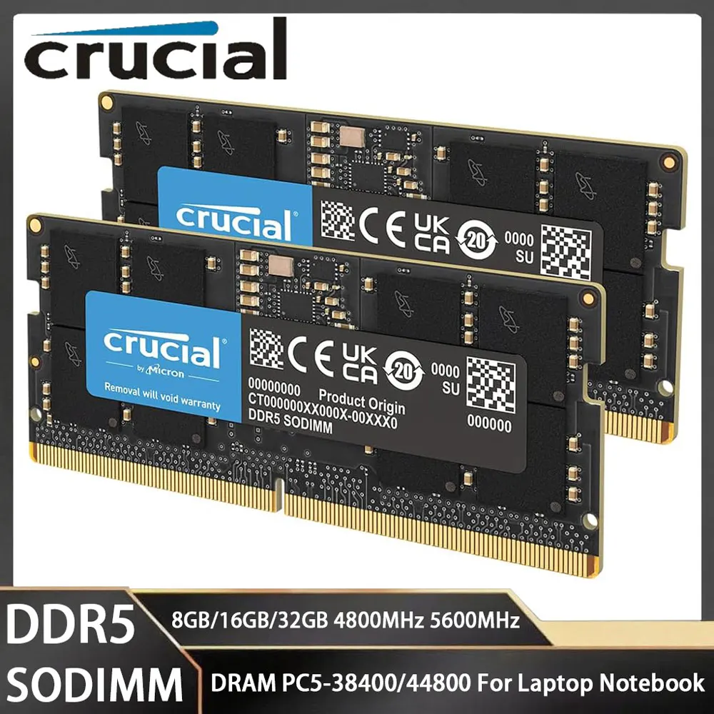 Memória crucial ram ddr5 16gb 8gb 32gb ddr5 4800 5600mhz PC5-38400