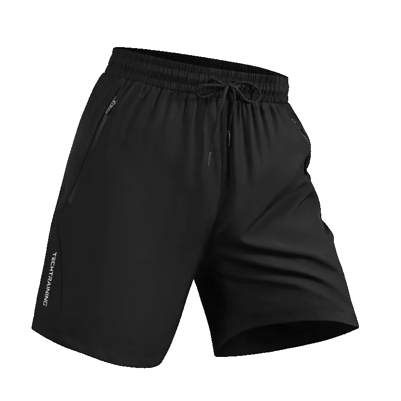 Zipper Pocket Shorts Men Gym Sport Running Squat Fitness Workout Man Short Pants Breathable Quick Dry Drawstring Men's Shorts 5