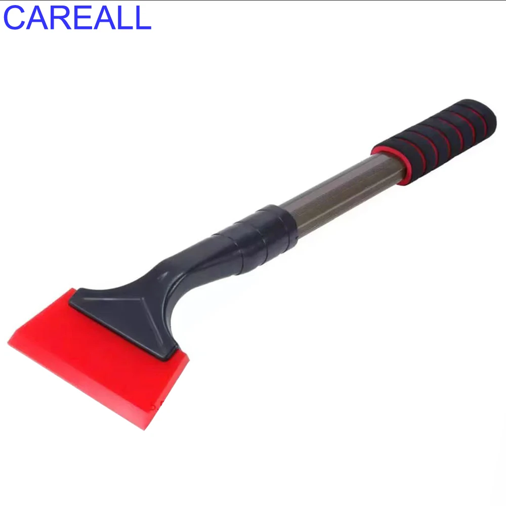 CAREALL Long Handle Rubber Squeegee Windshield Ice Scraper Snow Shovel  Window Tint Tool Car Water Wiper Glass Cleainng