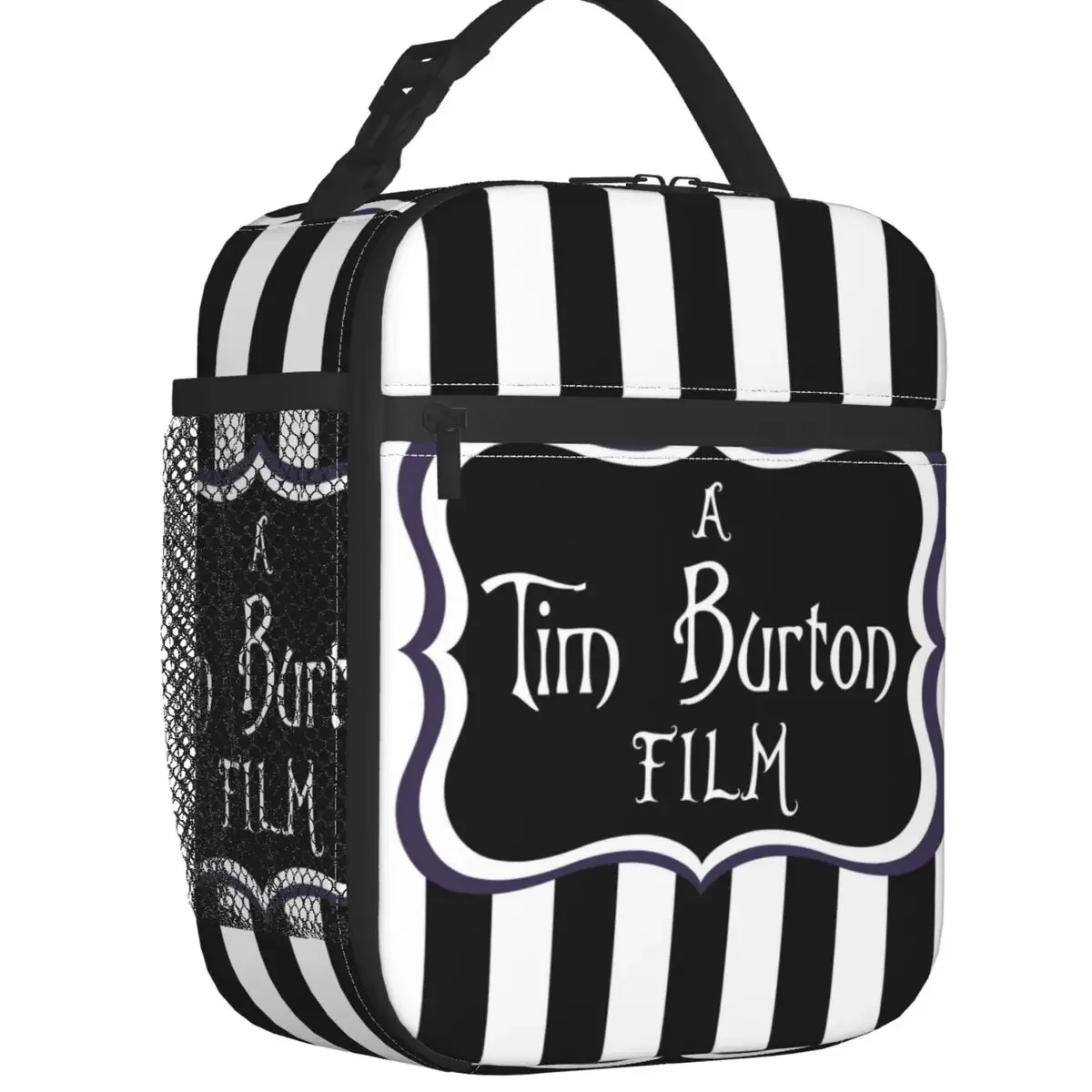 

A Tim Burton Film Insulated Lunch Bag for Women Waterproof Horror Fantasy Movie Thermal Cooler Bento Box Office Picnic Travel