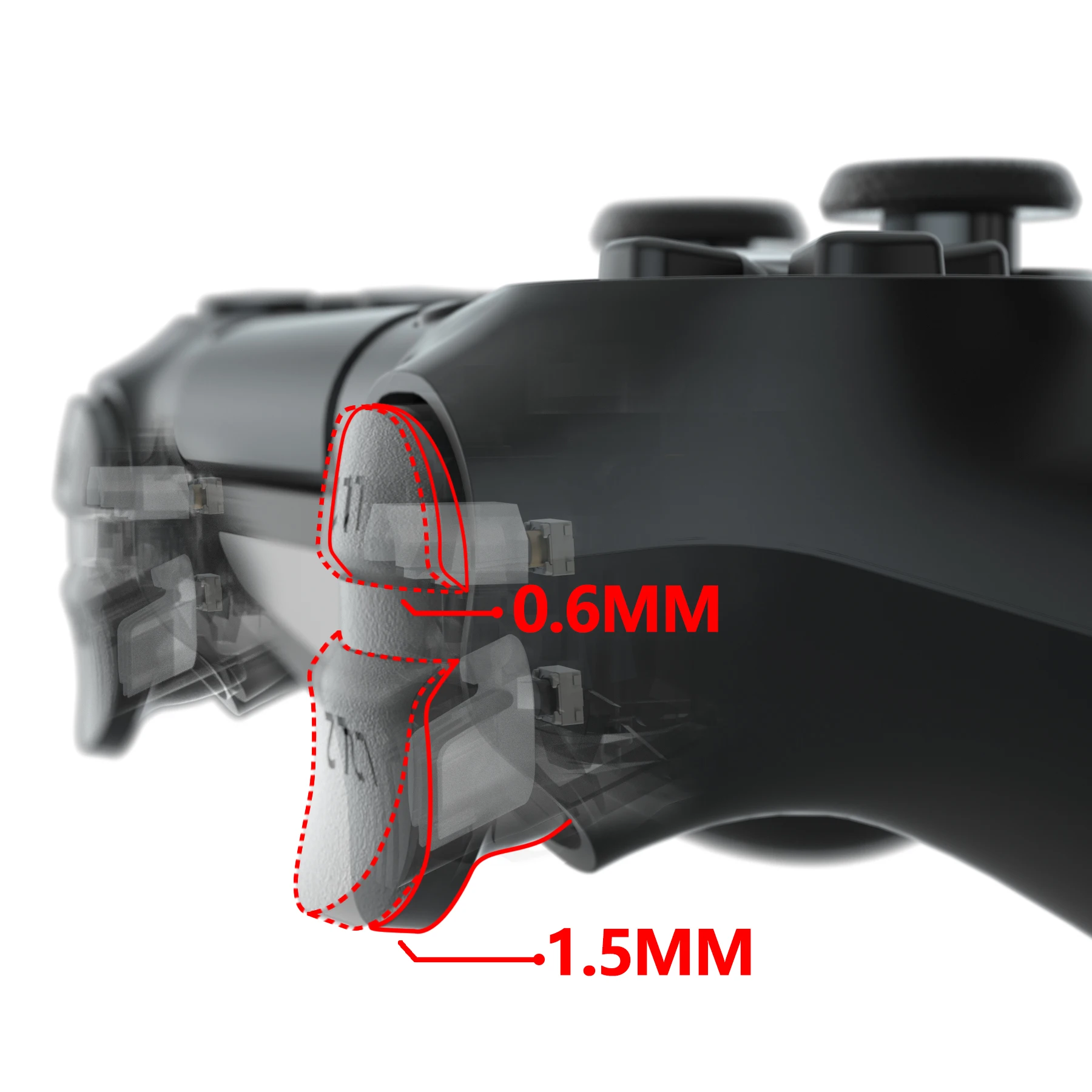 

eXtremeRate Clicky Custom Flashshot Hair Trigger Stop Kit Flex Cable for PS4 Slim Pro Controller JDM-040/050/055