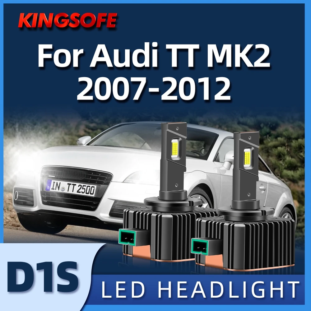

KINGSOFE D1S Led Headlight Bulbs 6000K Car Light 45000LM Auto Lamps Turbo CSP For Audi TT MK2 2007 2008 2009 2010 2011 2012