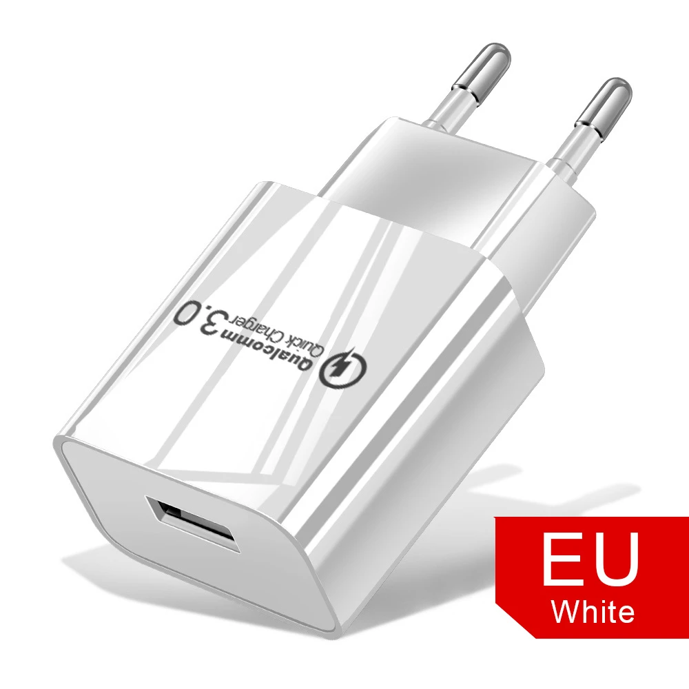 High-Speed 18W USB Quick Charge 3.0 Wall Charger with Dual Plug Options