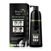 400ml 1pcs Plant Hair Dye Dyeing and Protecting One Covering White Hair Combing Black Men and Women Natural Black Dyeing Cream 1