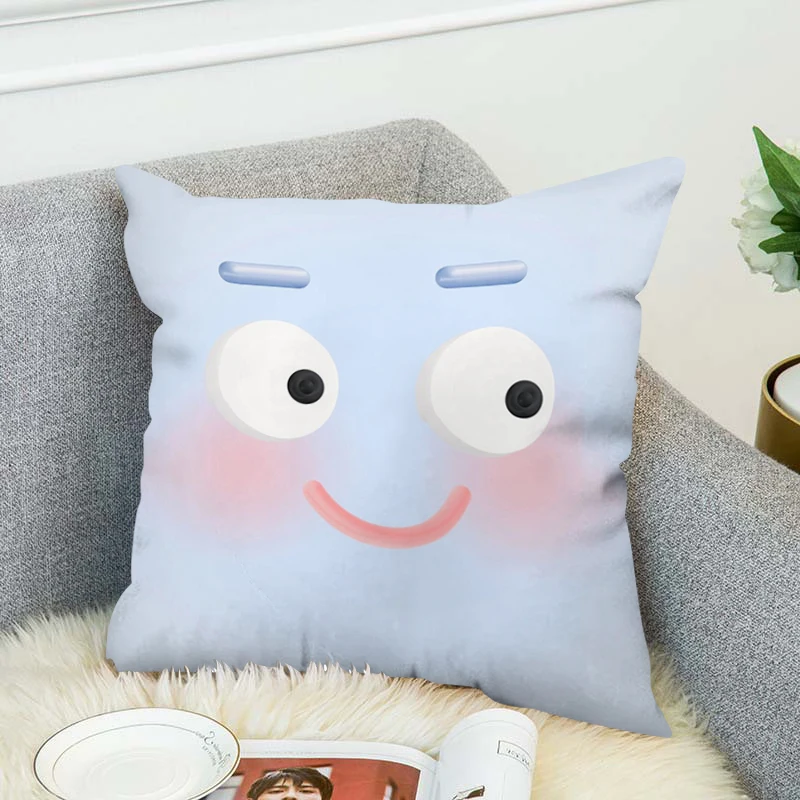

Case for Pillow Cover 45x45 Cute Line Expression Chair Cushion Decorative Pillows Pillowcases 40*40 Decor Pillowcase 45*45 Cases