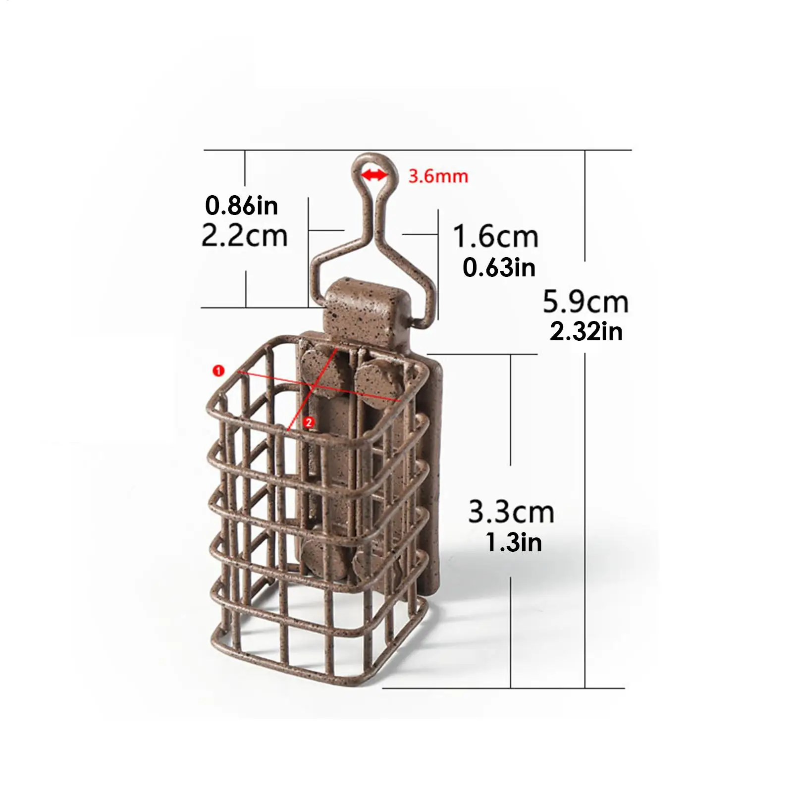 Carp Fishing Bait Cage Square Carp Bait Holder Fishing Feeder Basket European Style Fishing Bait Maker Catfish Bait Holders