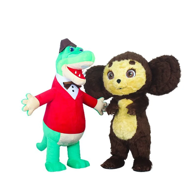 

260CM Inflated Чебурашка 2m Lovely Inflatable Cheburashka Mascot Walking Cosplay Cute Big Ears Monkey Costume