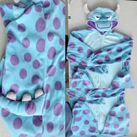 Polar Fleece Sullivan Mike Wazowski Monster Kigurumi Adults Cartoon Onesie Pyjama Costumes For Halloween Carnival Cosplay Party - Image 5
