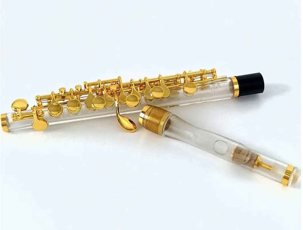 MORESKY Transparent Piccolo Gold Plated Keys C-tuning MPC-869