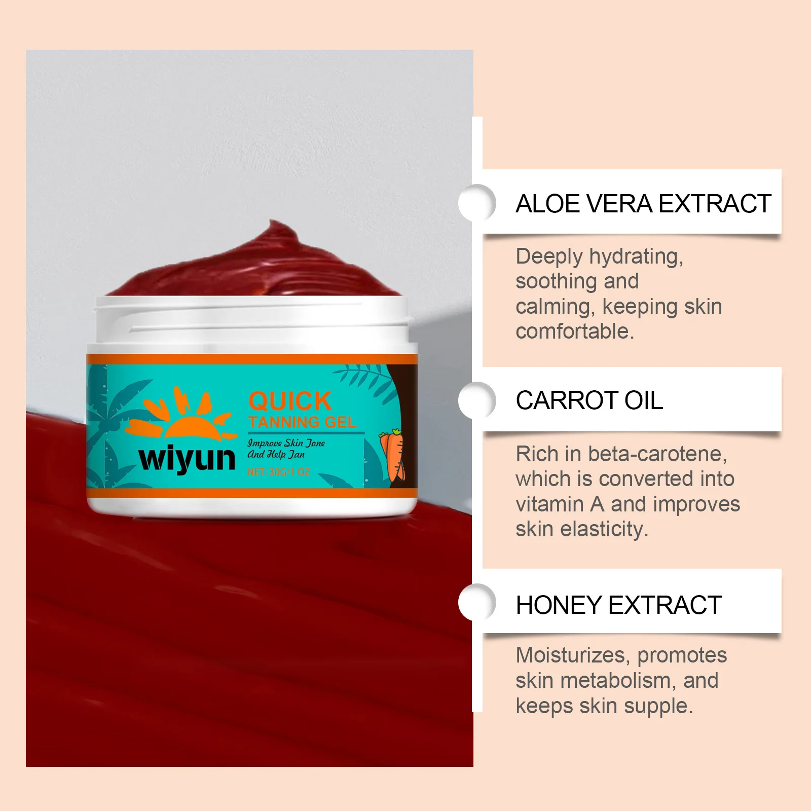 Moisturizing Self Tanning Gel Dark Skin Accelerator Bronzer Face Nourishing Summer Beach Solarium Brown Sexy Body Tanning Cream
